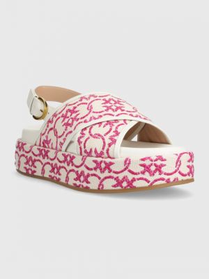 Sandale s platformom Pinko ružičasta