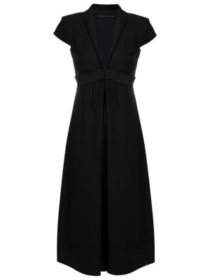 Μίντι φόρεμα με λαιμόκοψη v Gloria Coelho μαύρο