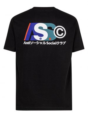 Raštuotas marškinėliai Anti Social Social Club juoda