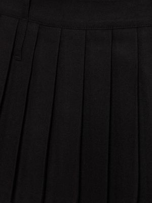 Plisované vlněné mini sukně The Frankie Shop černé