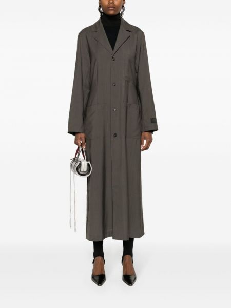 Vlněný kabát Mm6 Maison Margiela šedý