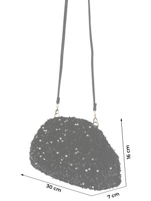 Flitrovaná listová kabelka Misspap čierna
