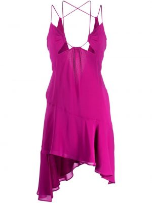 Sukienka mini asymetryczna The Andamane różowa