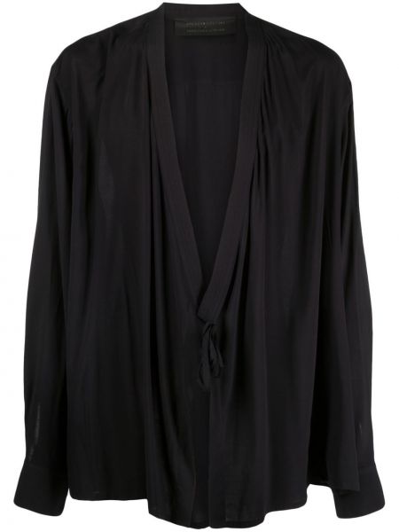 Риза с v-образно деколте Atu Body Couture черно