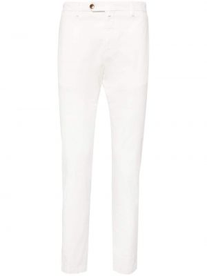 Bavlnené chinos nohavice s nízkym pásom Briglia 1949 biela