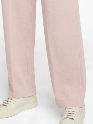 Spodnie sportowe wełniane Marant Etoile różowe