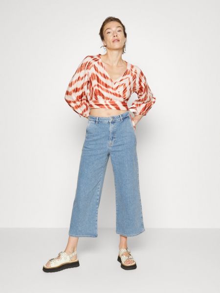 Jeansy relaxed fit Selected Femme niebieskie