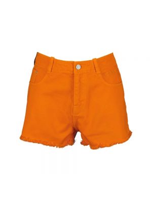 Spódnica jeansowa z frędzli Kenzo pomarańczowa