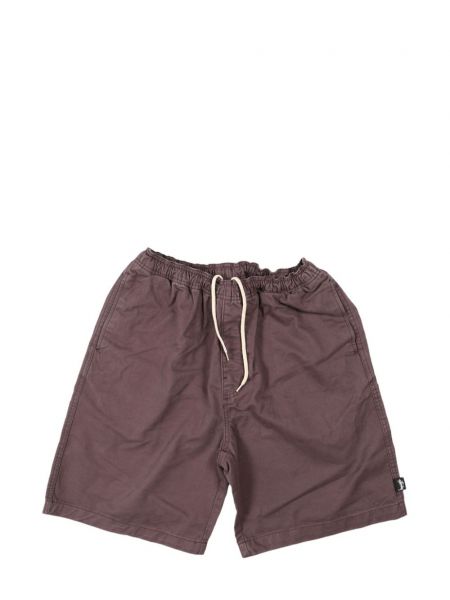 Bomuld shorts Stüssy brun