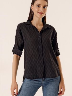 Polo krekls ar pogām By Saygı melns