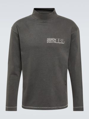 Džerzej bavlnené tričko s potlačou Erl čierna