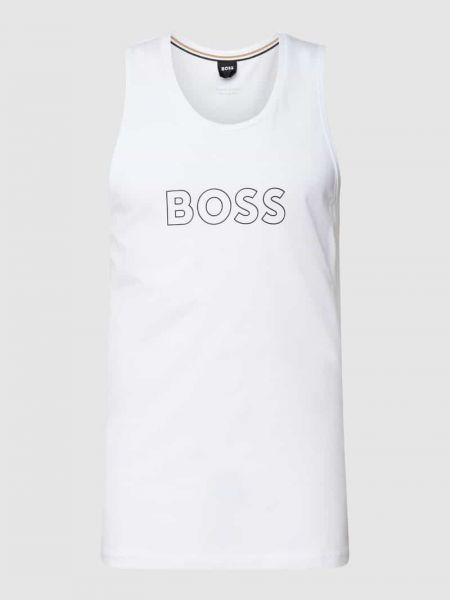 Koszulka z nadrukiem Boss biała