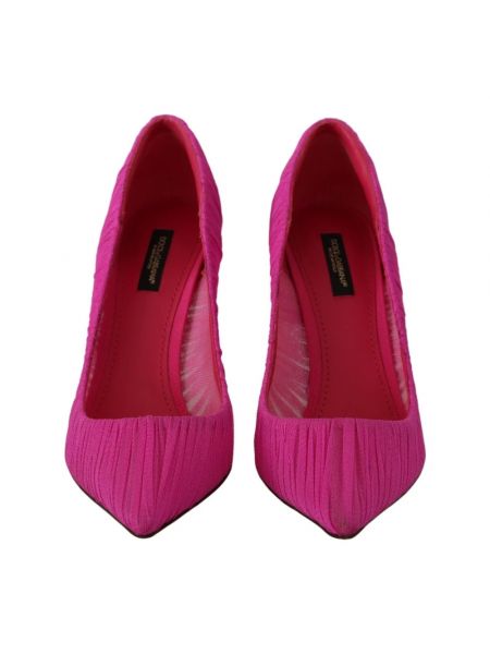 Calzado con tacón de aguja de tul Dolce & Gabbana rosa