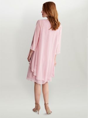 Платье мини с высокой талией Gina Bacconi розовое