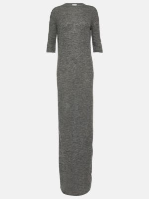 Džerzej dlouhé šaty Saint Laurent sivá