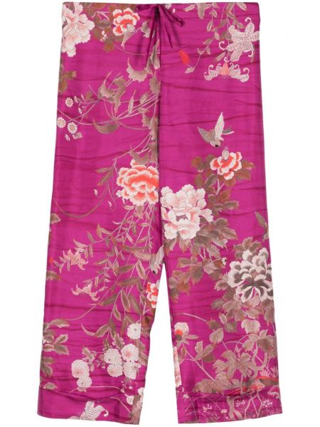 Pantaloni de mătase Pierre-louis Mascia violet