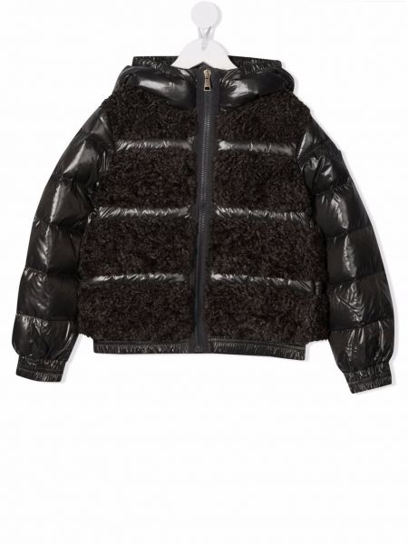 Untuvatakki tytöille Moncler Enfant harmaa