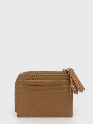 Шкіряний гаманець Coccinelle, коричневий