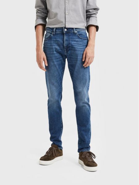 Jeans skinny slim Selected Homme bleu