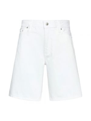 Shorts di jeans Calvin Klein bianco