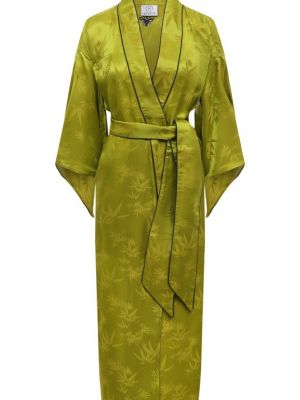 Шелковое платье из вискозы Kleed Loungewear зеленое
