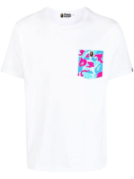 Bomull t-skjorte med lommer A Bathing Ape® hvit