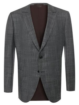 Шерстяной пиджак Zegna Couture серый