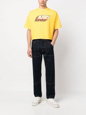 T-krekls ar apdruku Autry dzeltens