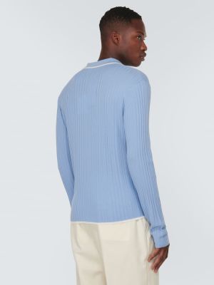 Camicia di lana a righe King & Tuckfield blu