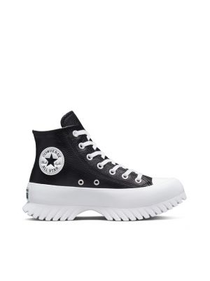 Zapatillas de cuero de estrellas Converse negro