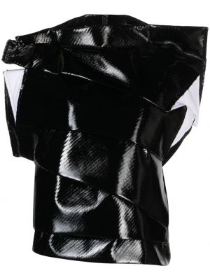 Dabīgās ādas veste Comme Des Garçons melns