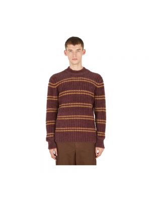Sweter w paski Jacquemus brązowy