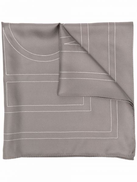 Pañuelo con bordado de seda Totême gris