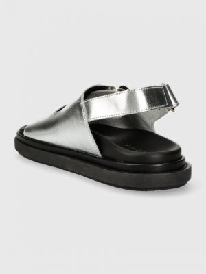 Sandale din piele Alohas argintiu