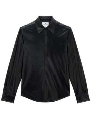 Kožená košile Courrèges černá