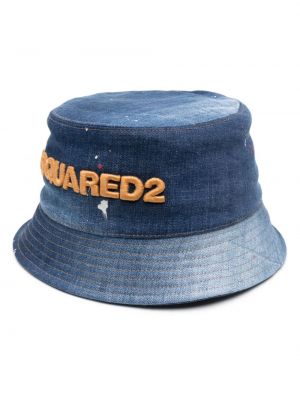Cappello ricamato Dsquared2 blu
