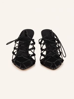 Sandały z paskami Gia Borghini czarne