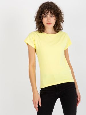 Pamut póló Fashionhunters sárga
