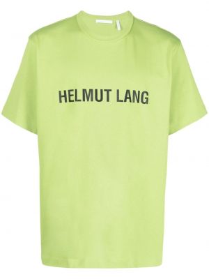 Тениска с принт Helmut Lang зелено