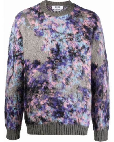 Jersey de punto de tela jersey con estampado abstracto Msgm violeta