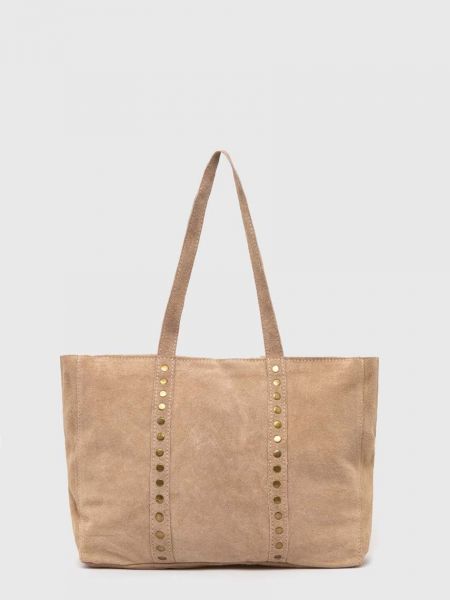 Замшевая сумка шоппер Answear Lab коричневая