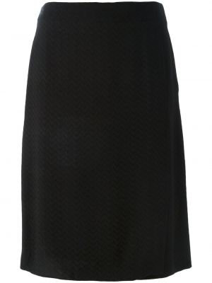 Midi sukně s vysokým pasem Jean Louis Scherrer Pre-owned - černá