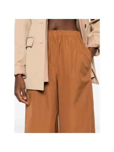 Pantalones de cuero Max Mara marrón