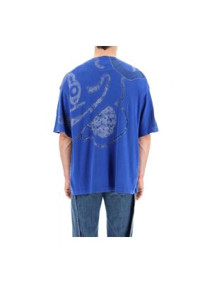 Camiseta de tela jersey con rayas de tigre Kenzo azul