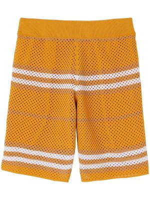 Bermuda kratke hlače s črtami Burberry rumena