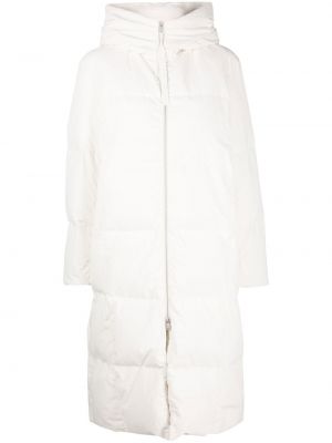 Палто с качулка Jil Sander бяло