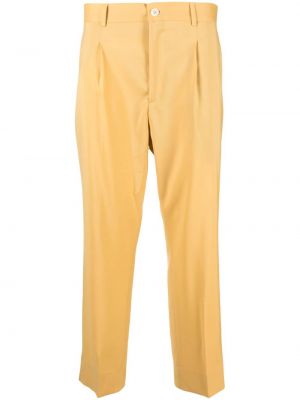 Gyapjú egyenes szárú nadrág Costumein sárga