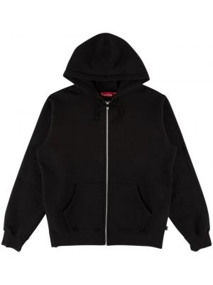 Pamučna hoodie s kapuljačom Supreme crna