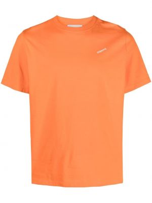 T-shirt en coton à imprimé Coperni orange
