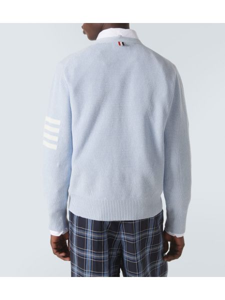 Cardigan brodé en lin en coton Thom Browne